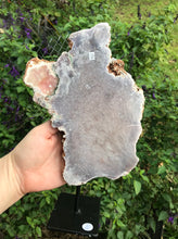 Load image into Gallery viewer, Pink Amethyst Slab with Stand