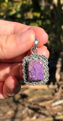 Charoite Sterling Silver Pendants