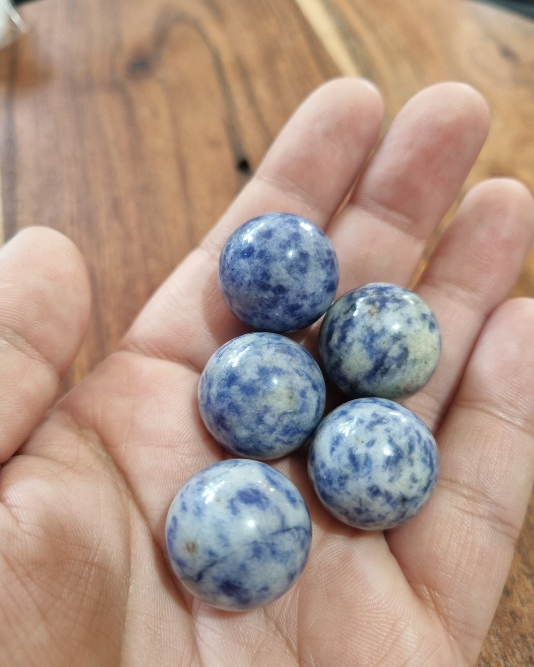 Blue Spot Jasper Mini Spheres $5