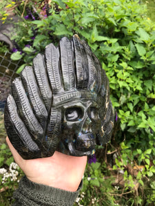 Labradorite warrior skull