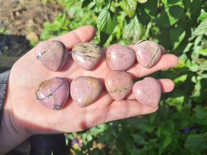 Rhodonite Puff Heart