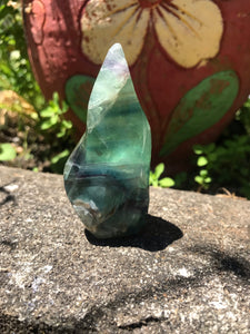 Rainbow fluorite Flame