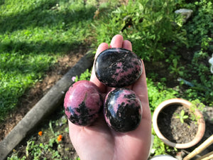 Rhodonite Palm Stone