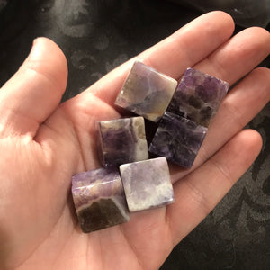 Chevron Amethyst Cube