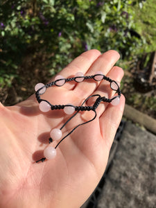 Rose Quartz Macrame Bracelet