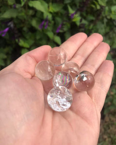 Crackle Quartz Mini Spheres