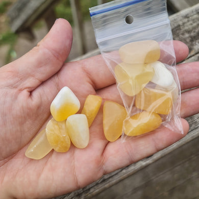 Orange Calcite Small Tumble Bags   $5