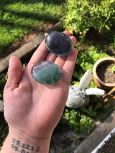 Fluorite Palm Stones - Small