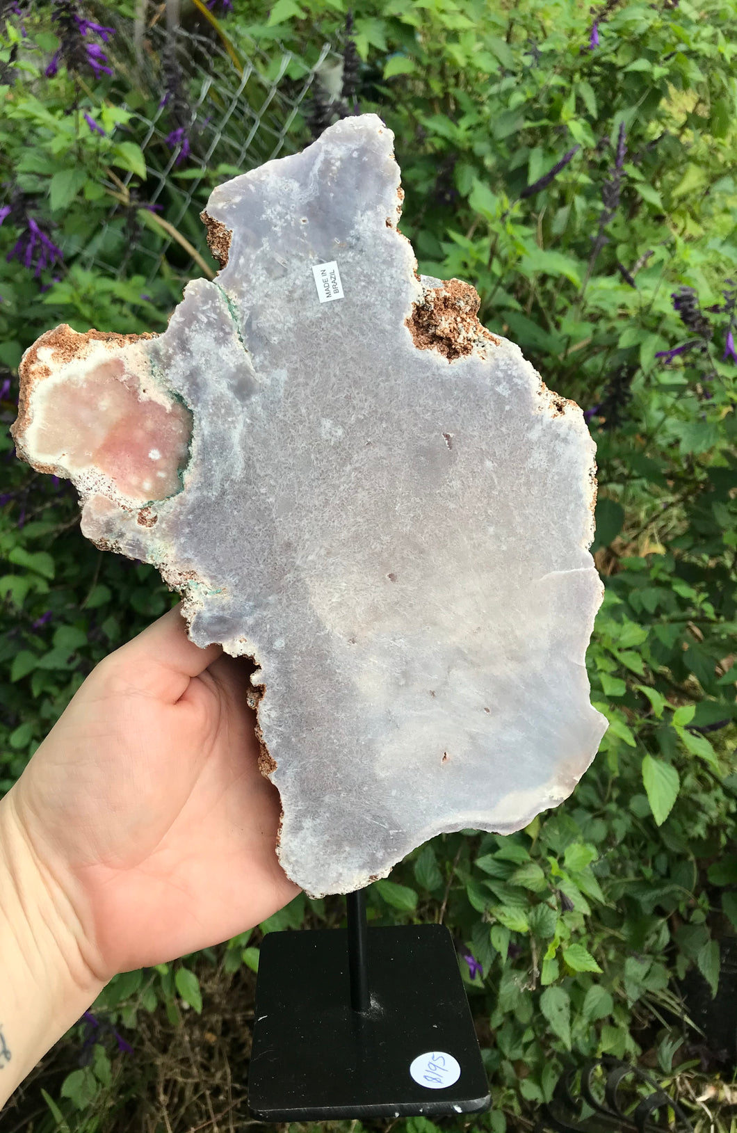 Pink Amethyst Slab with Stand