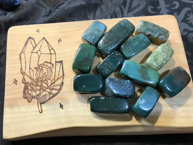 Moss Agate Cubes