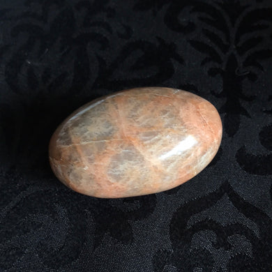 Peach Moonstone Palm Stone