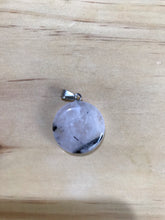 Load image into Gallery viewer, Tourmalated Quartz pendant -circle