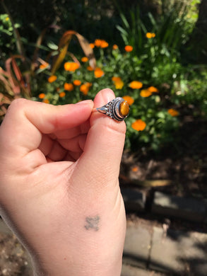 Tiger Eye Sterling Silver Ring