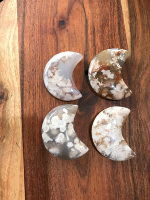 Flower Agate Moons